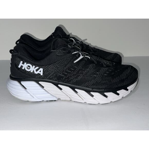 Hoka One One Mens Gaviota 4 1123198 BWHT Black Running Shoes Sneakers Size 12.5D - Picture 7 of 11